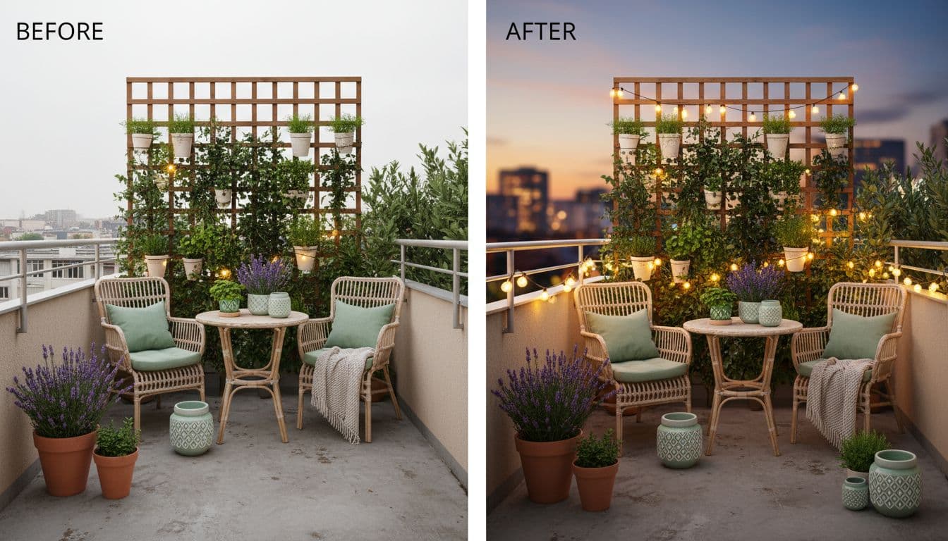 Balkon mit KI gestaltet – Balkongestaltung mit FlorAI
