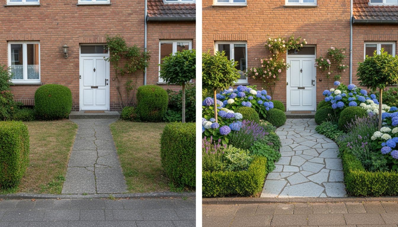 Vorgarten mit KI gestalten – Vorher-Nachher mit FlorAI