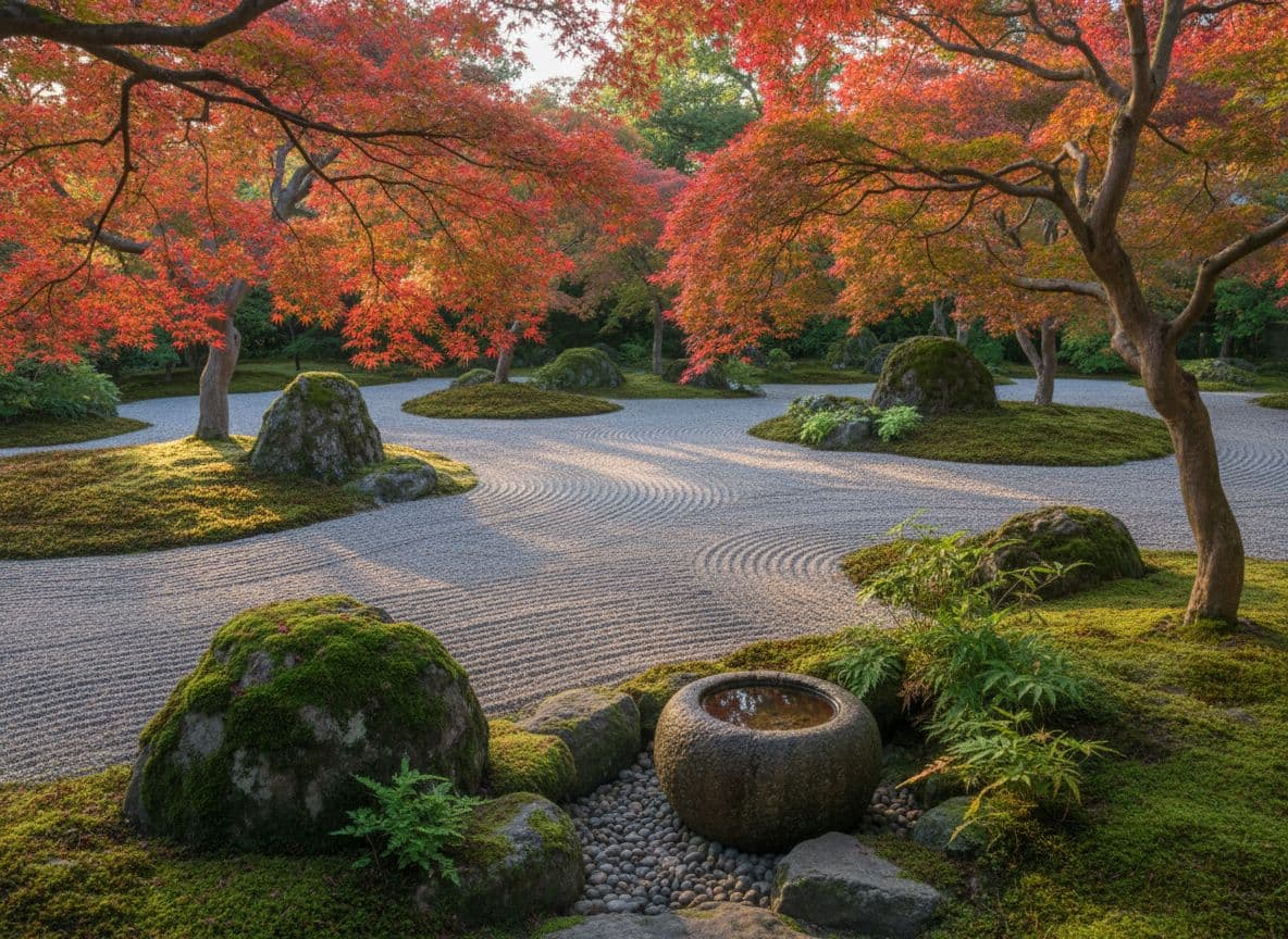 Japanischer Garten mit KI – Beispiel mit FlorAI KI Gartengestaltung