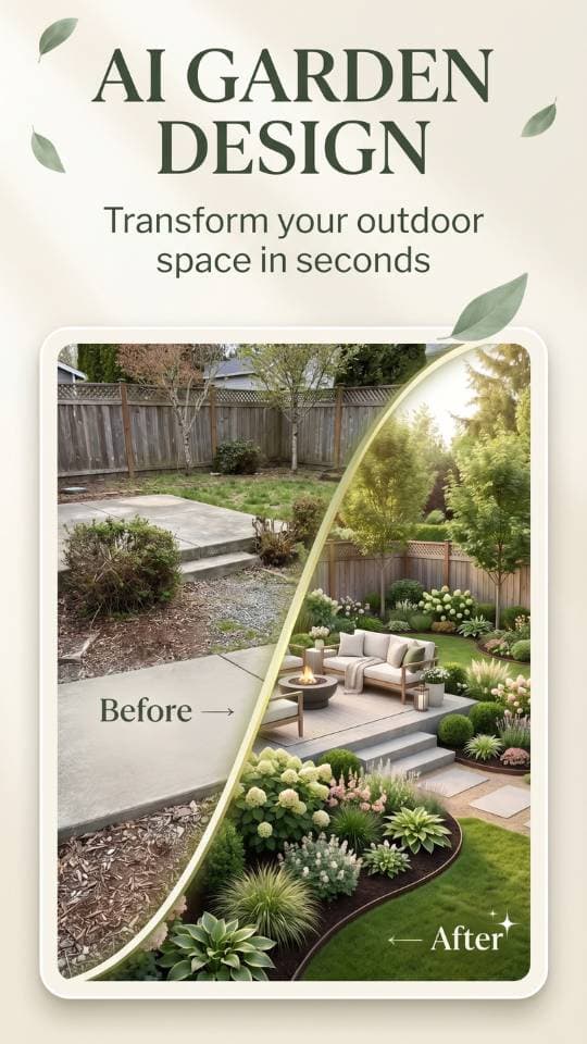 FlorAI App Screenshot – KI Gartendesign aus Foto auf dem iPhone