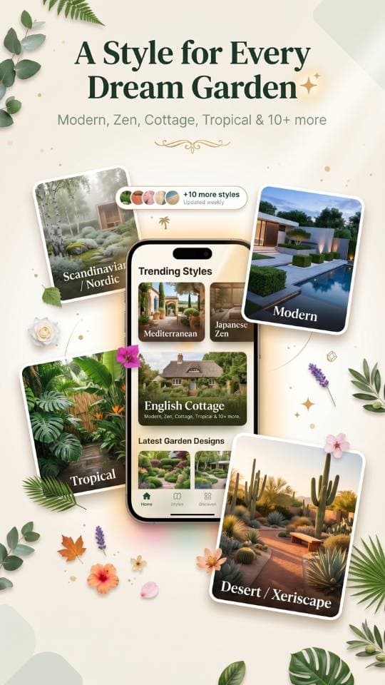 FlorAI App – Gartenstil auswählen
